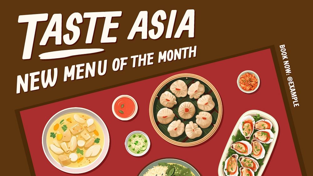 Taste asia  blog banner template