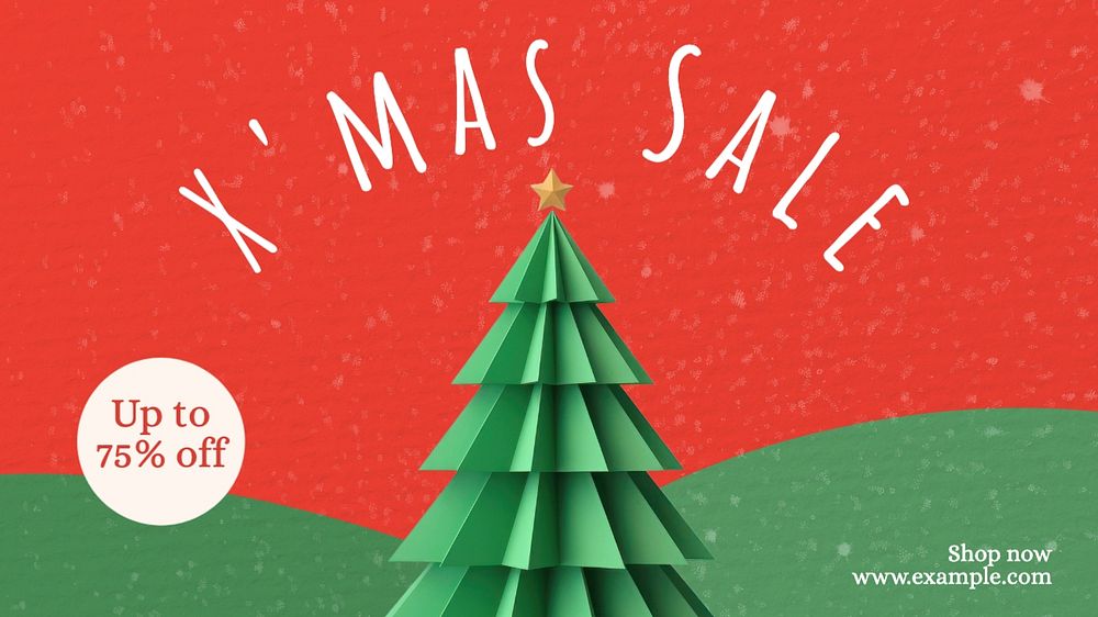 Xmas sale  blog banner template