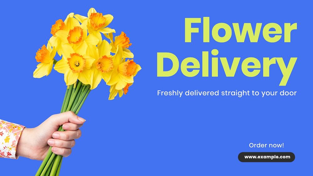 Flower delivery blog banner template