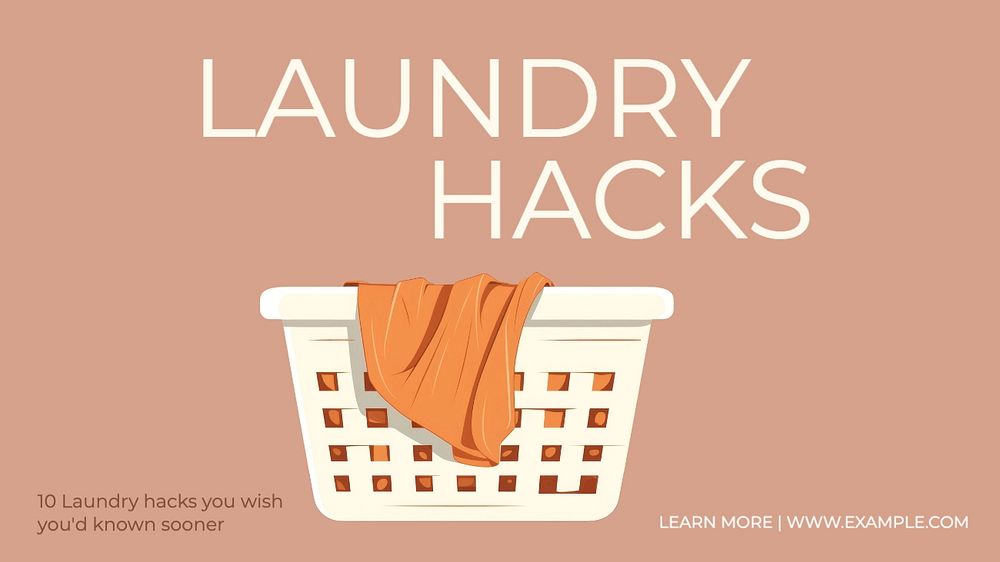 Laundry hacks blog banner template