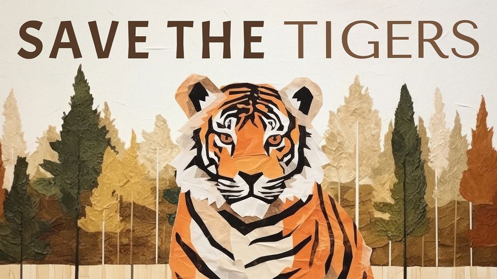 Save the tigers blog banner template