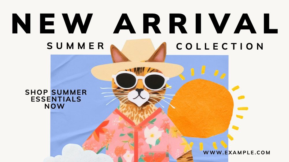 Summer collection  blog banner template