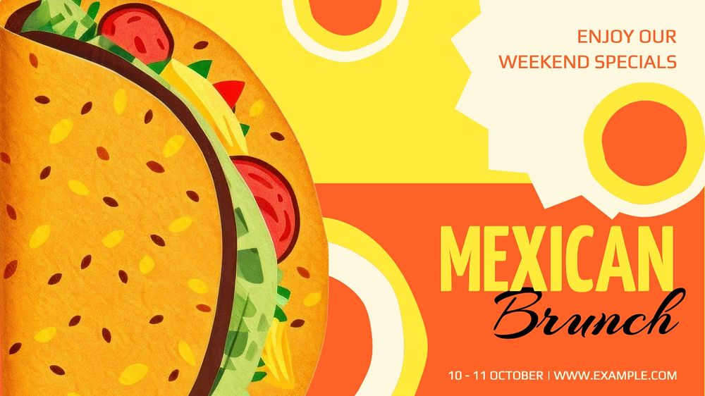 Mexican brunch  blog banner template