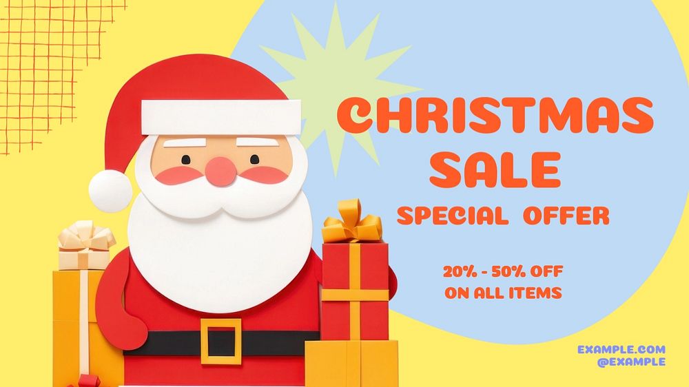 Christmas sale  blog banner template