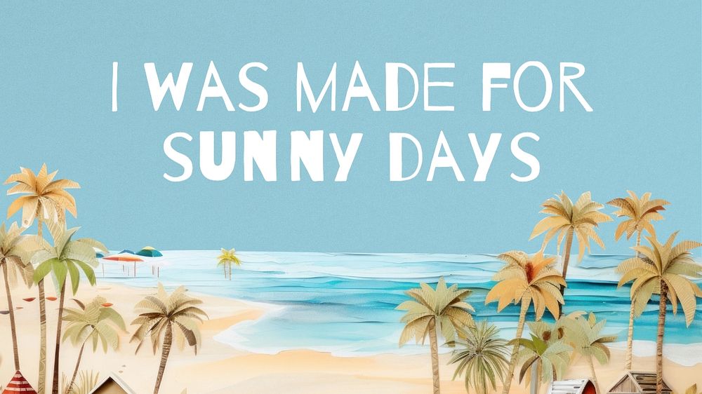 Made for sunny day  blog banner template