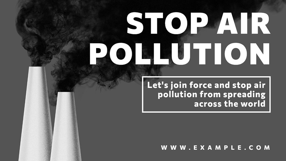 Stop air pollution blog banner template