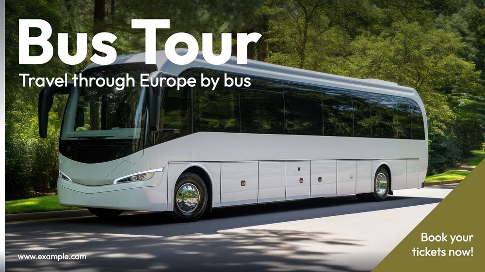 Bus tour blog banner template