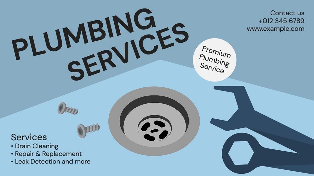 Plumbing services blog banner template