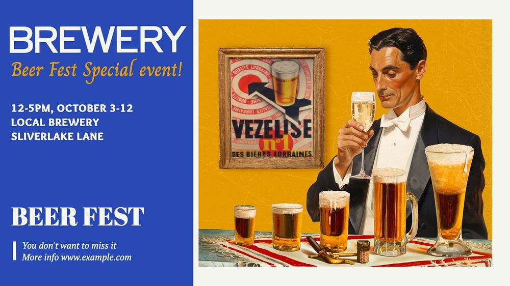 Brewery's beer fest blog banner template