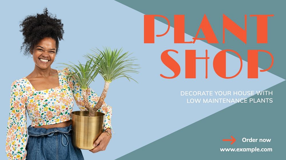 Plant shop blog banner template