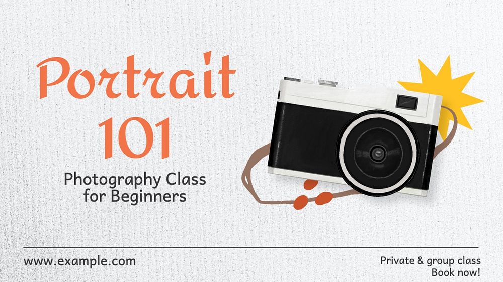 Photography class blog banner template