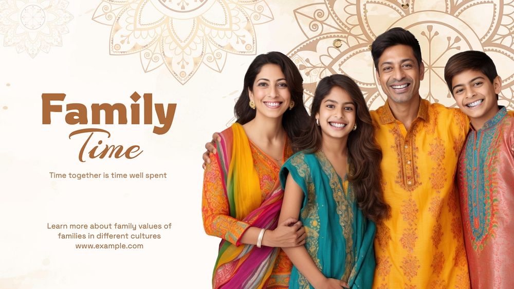 Family time Facebook cover template