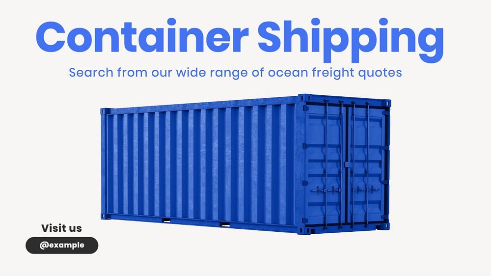 Container shipping blog banner template