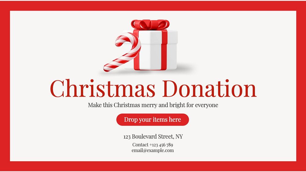 Christmas donation blog banner template