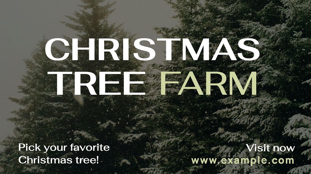 Christmas tree farm blog banner template