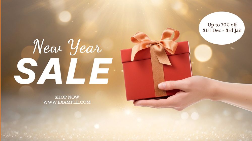 New Year sale blog banner template