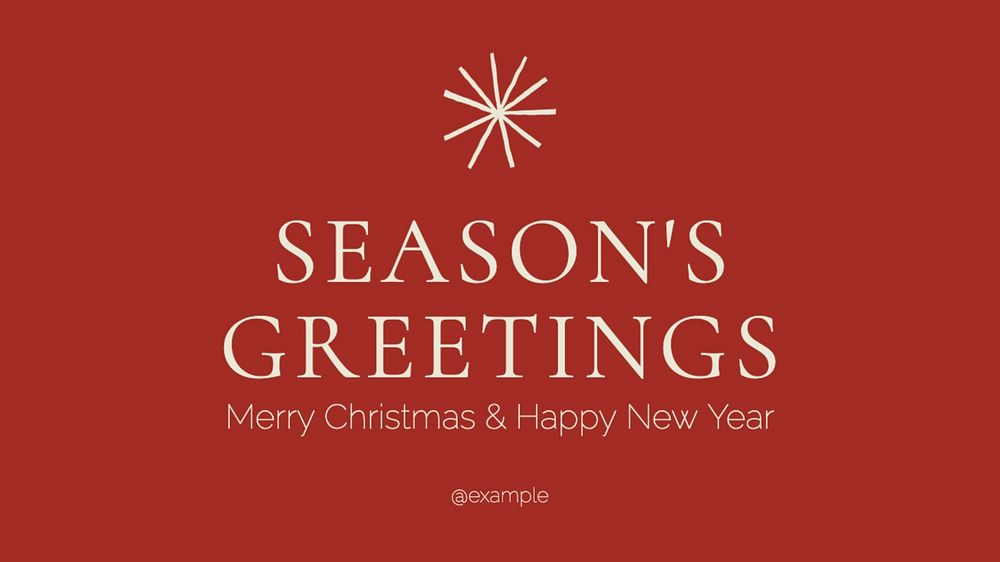 Season's greetings  blog banner template