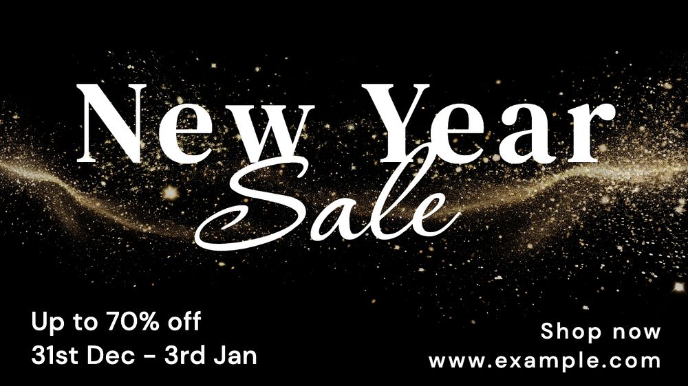 New Year sale blog banner template