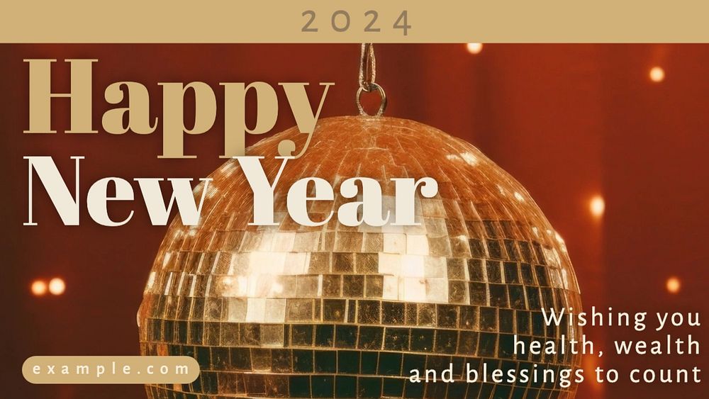 New year 2024 blog banner template