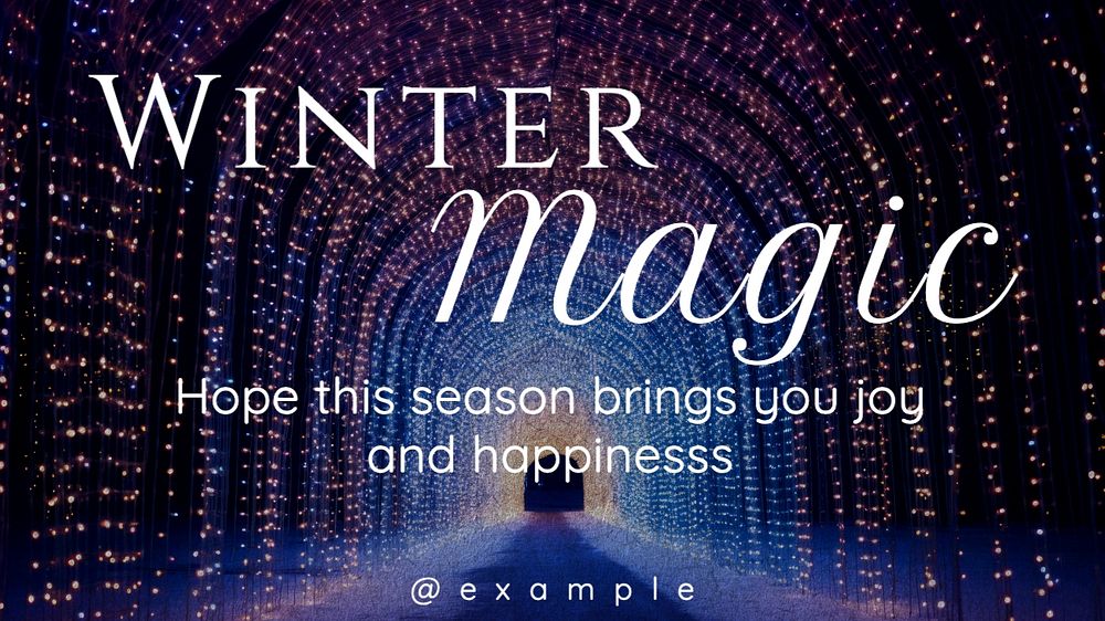 Winter magic blog banner template