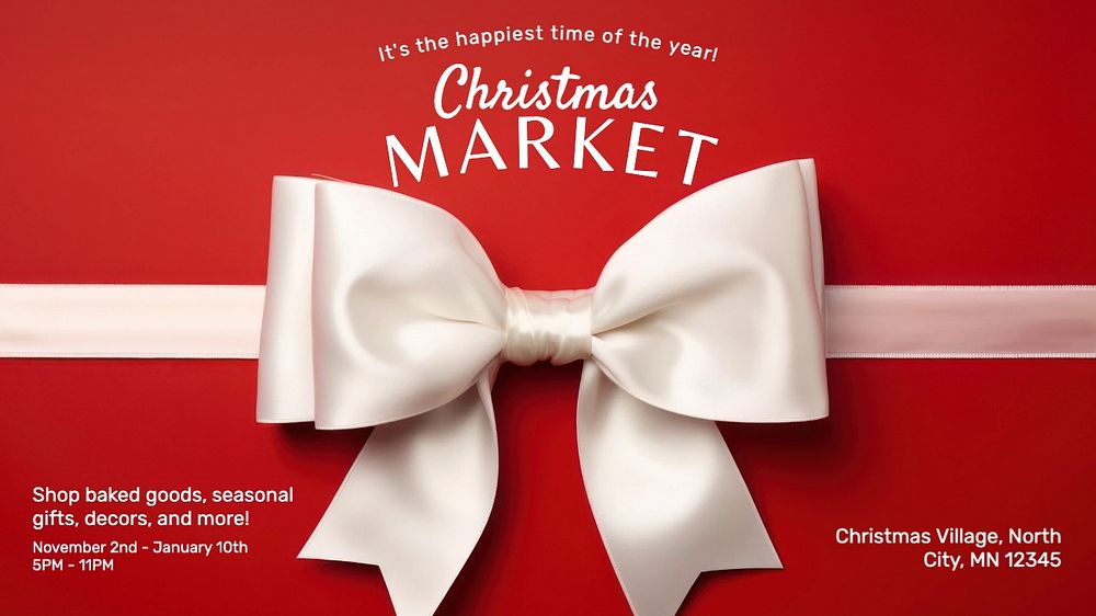 Christmas market blog banner template