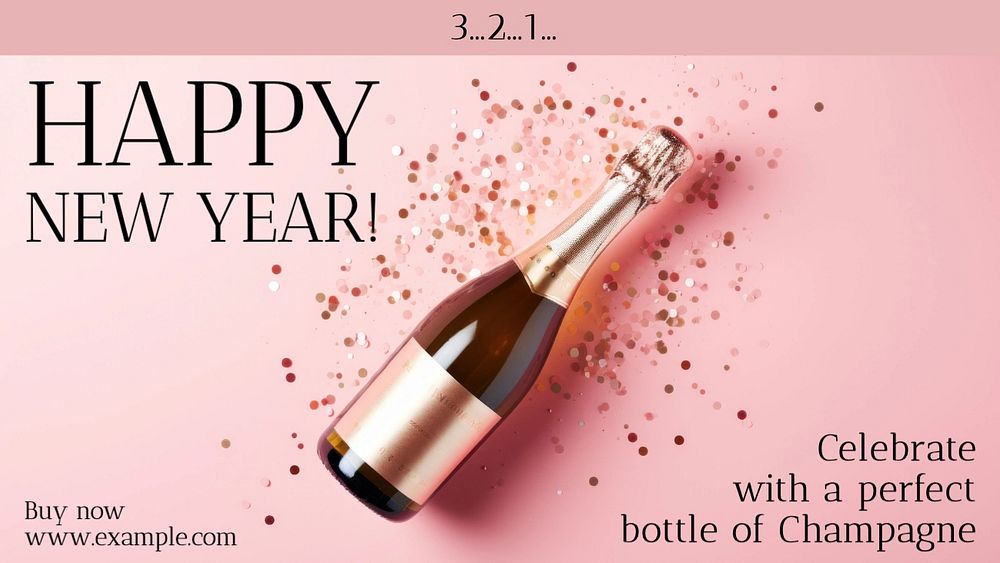 Happy New Year blog banner template