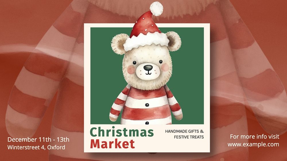 Christmas market blog banner template