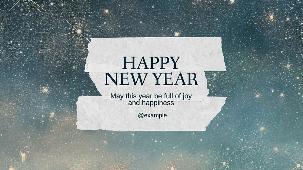 Happy New Year blog banner template