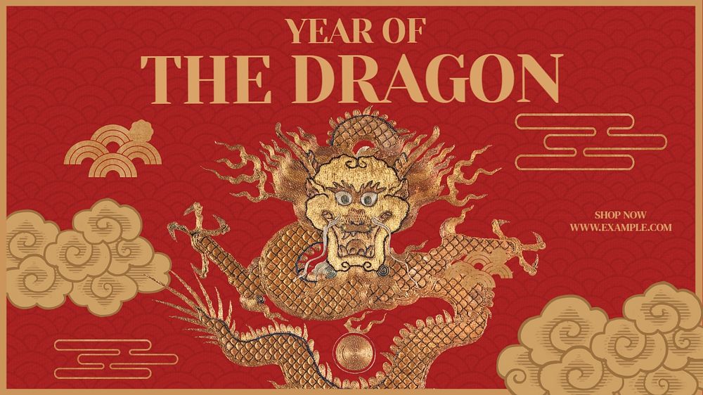 Chinese New Year sale blog banner template