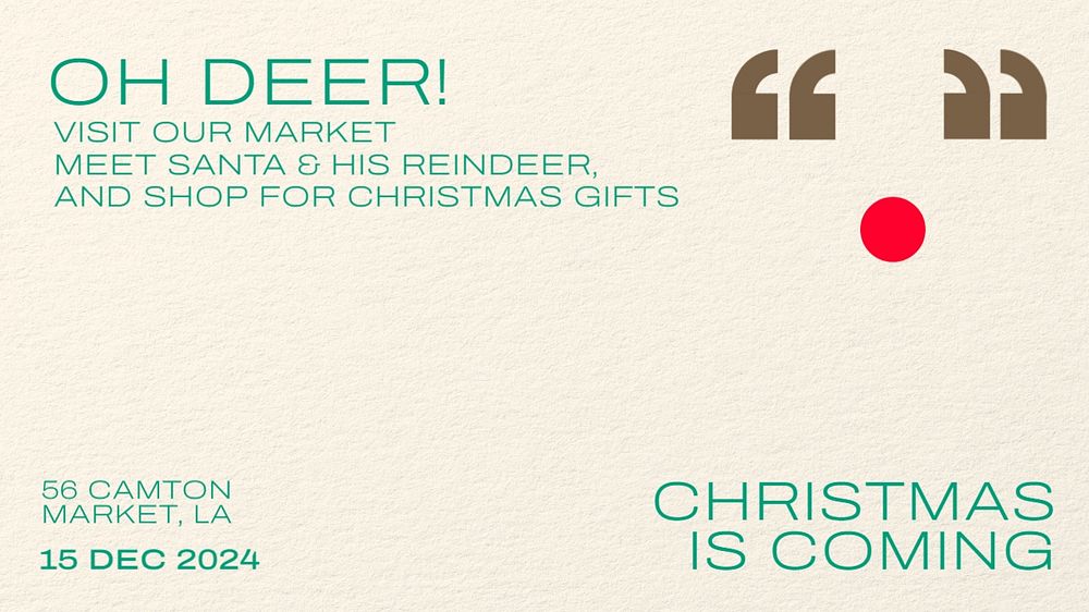 Chirstmas market blog banner template