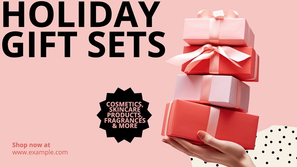 Holiday gift blog banner template