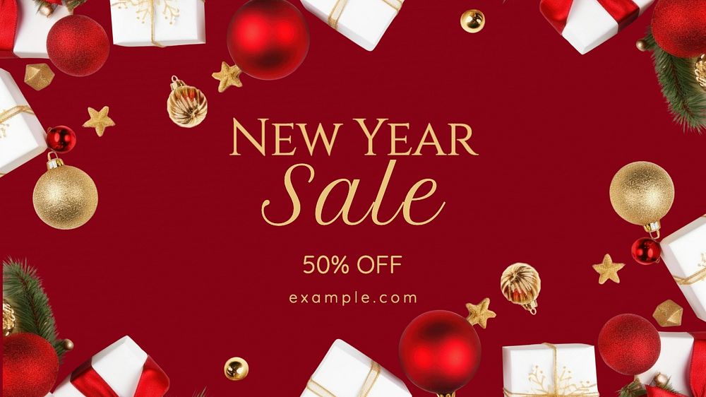 New year sale blog banner template