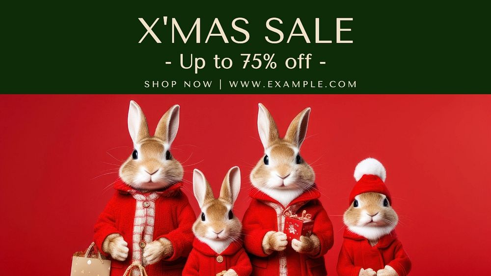 Xmas sale blog banner template