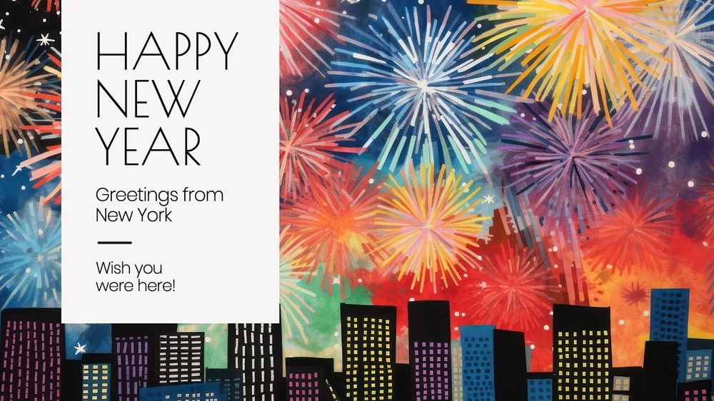 Happy new year blog banner template