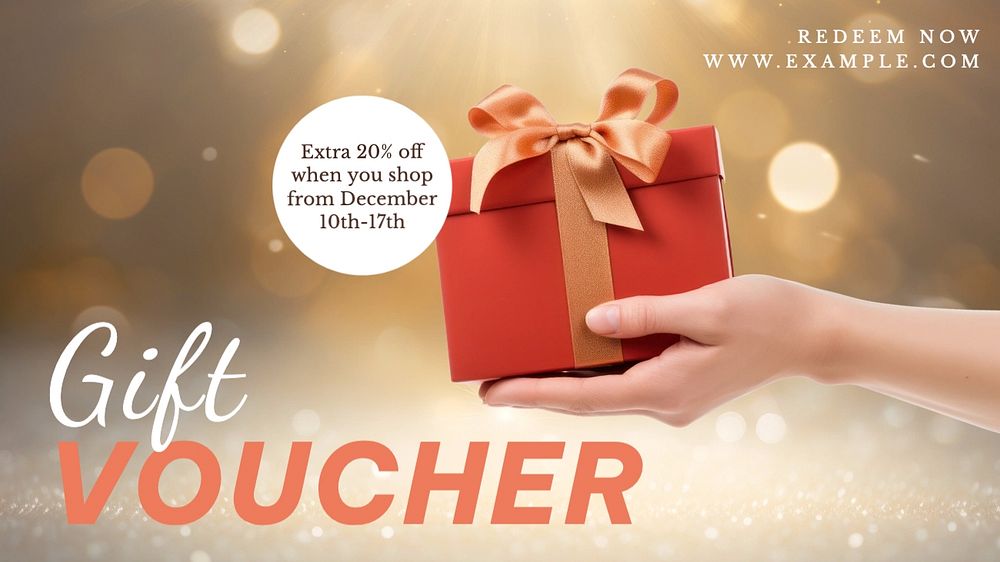 Gift voucher blog banner template