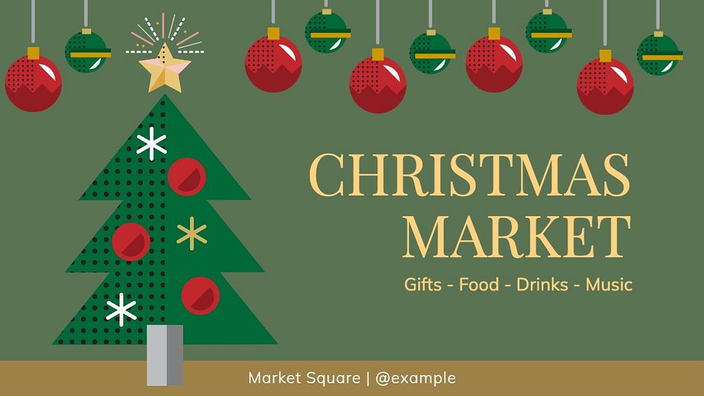 Christmas market blog banner template