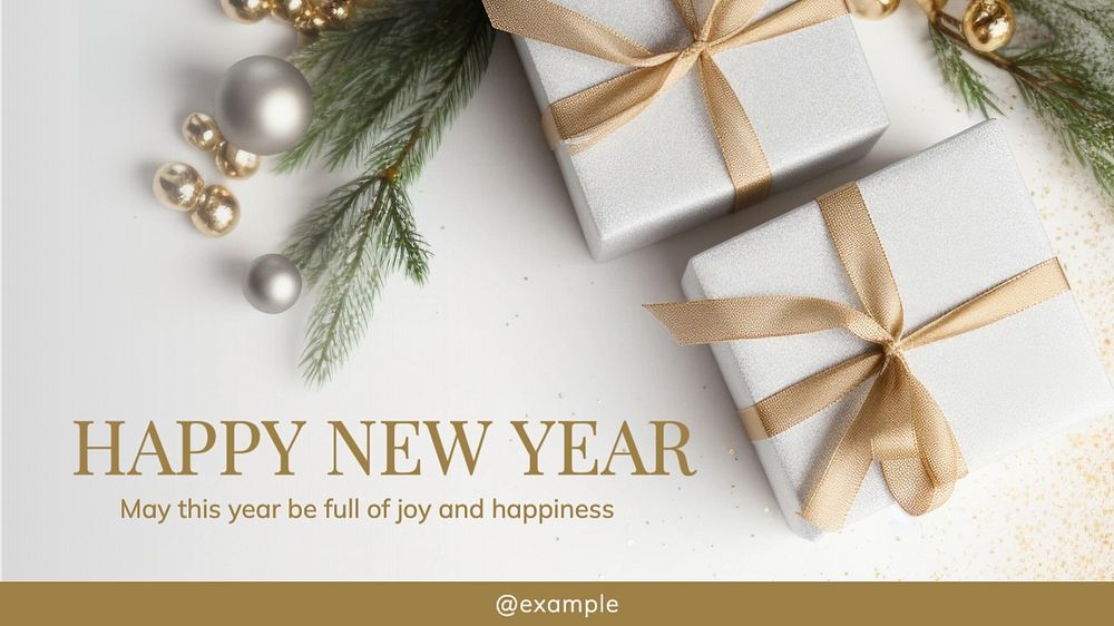 Happy New Year blog banner template