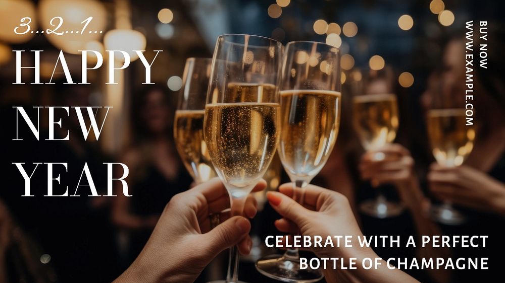 Champagne blog banner template