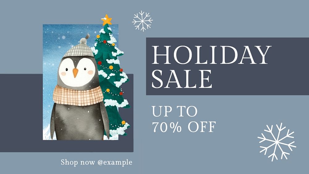 Holiday sale blog banner template