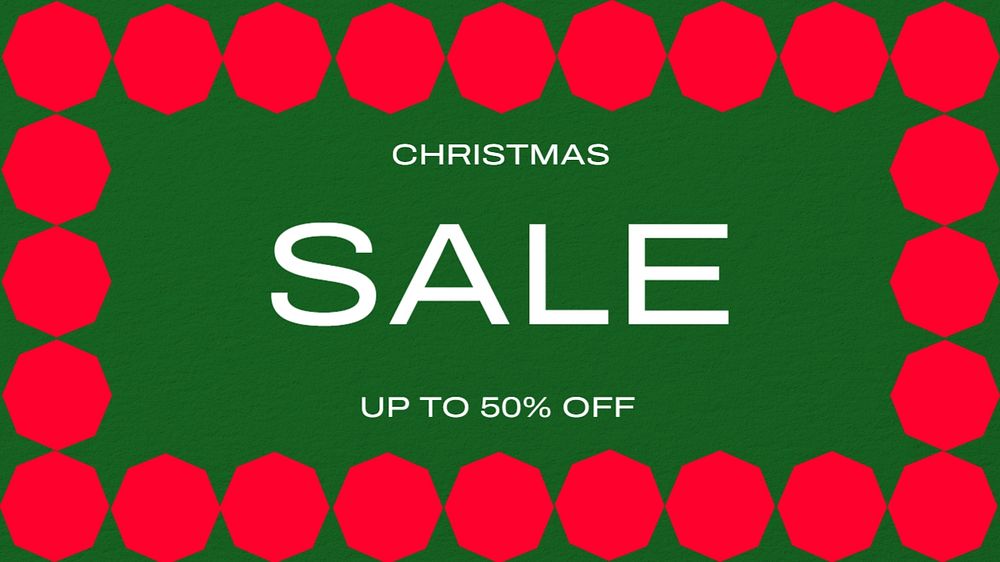 Christmas sale blog banner template