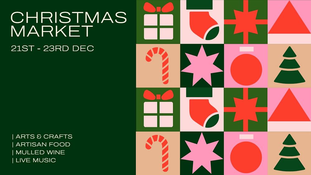 Christmas market blog banner template