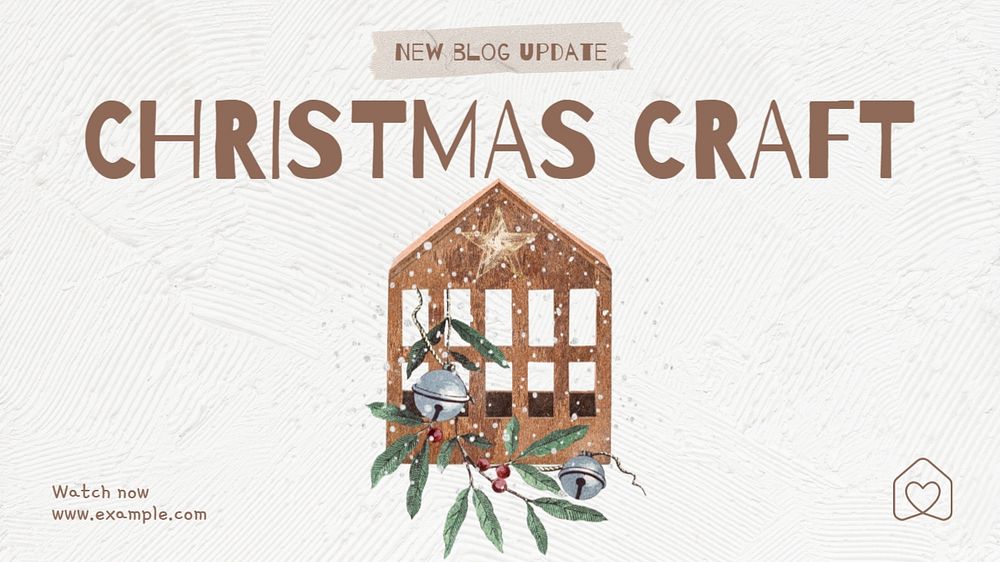 Christmas craft blog banner template