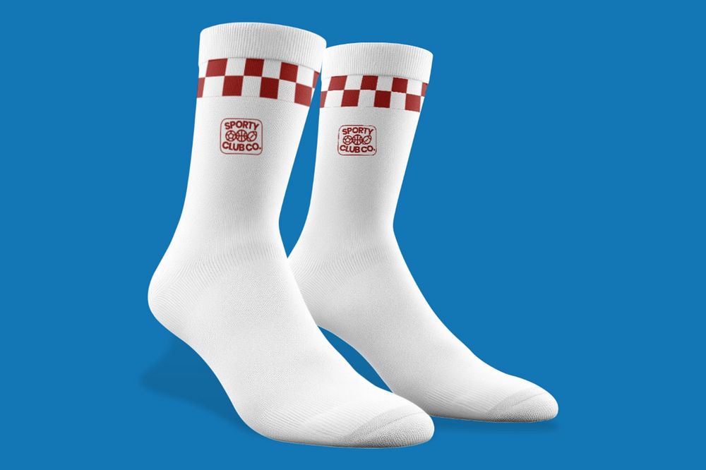 Ankle-high socks editable mockup