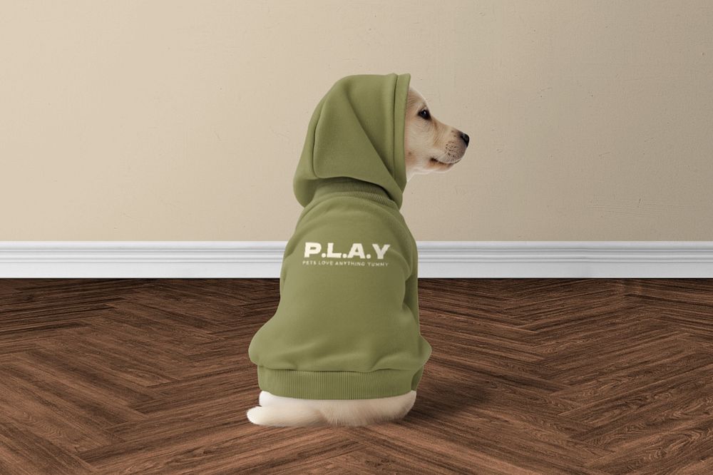 Dog's hoodie editable mockup