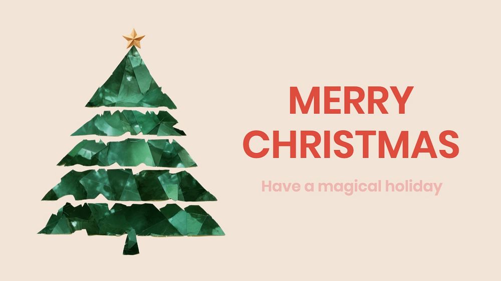 Merry Christmas blog banner template