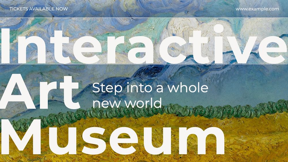 Interactive art museum blog banner template