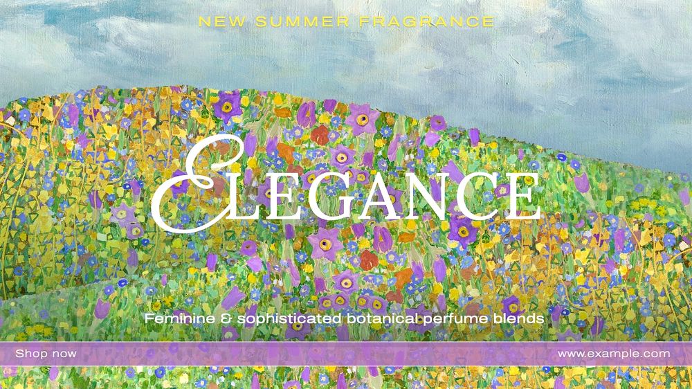 Summer fragrance blog banner template