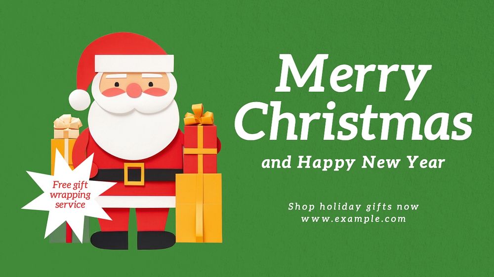 Merry christmas  blog banner template