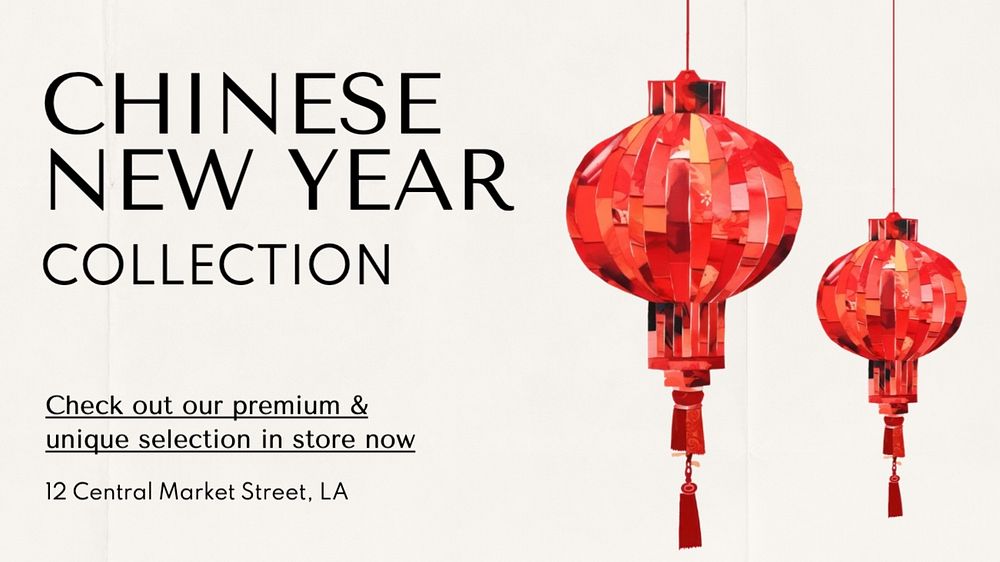 Chinese New Year  blog banner template