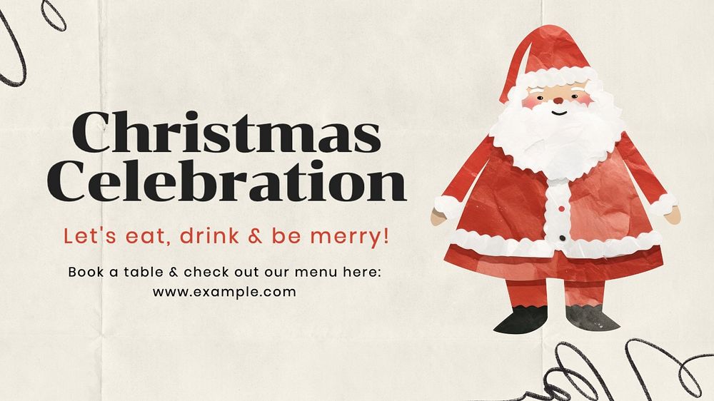 Christmas celebration  blog banner template